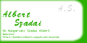 albert szadai business card
